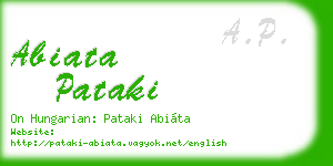 abiata pataki business card