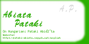 abiata pataki business card